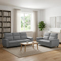 vidaXL Zestaw Sof 2 pcs jasnoszary tkanina