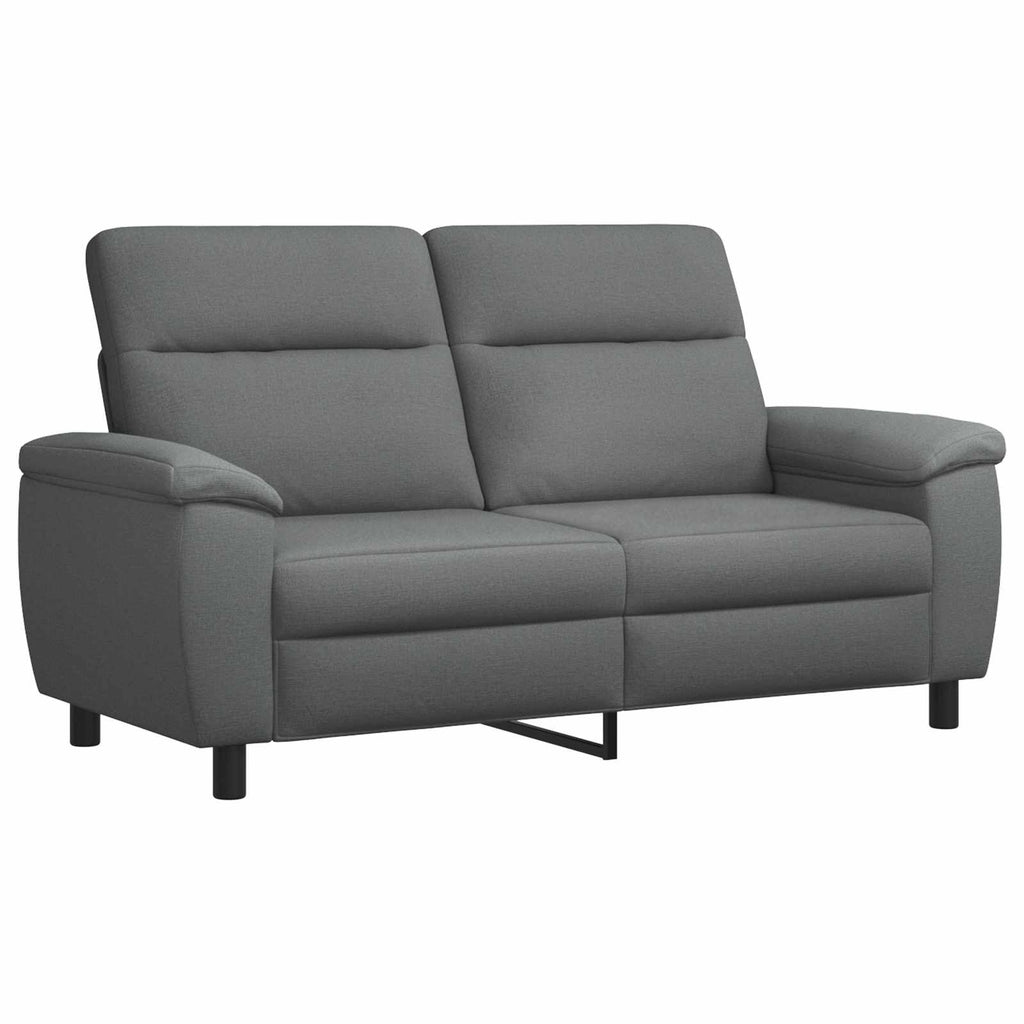 vidaXL Zestaw Sof 2 pcs ciemnoszary tkanina