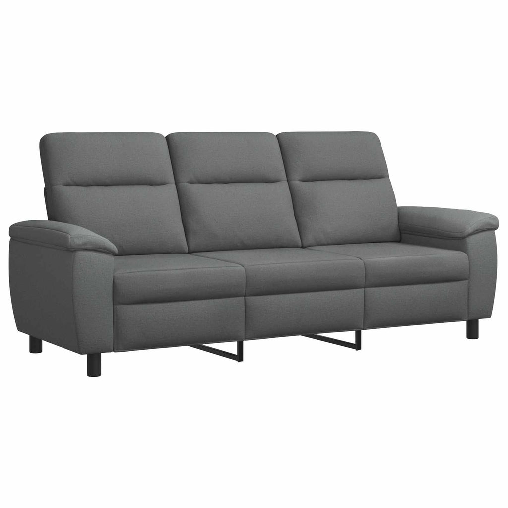 vidaXL Zestaw Sof 2 pcs ciemnoszary tkanina