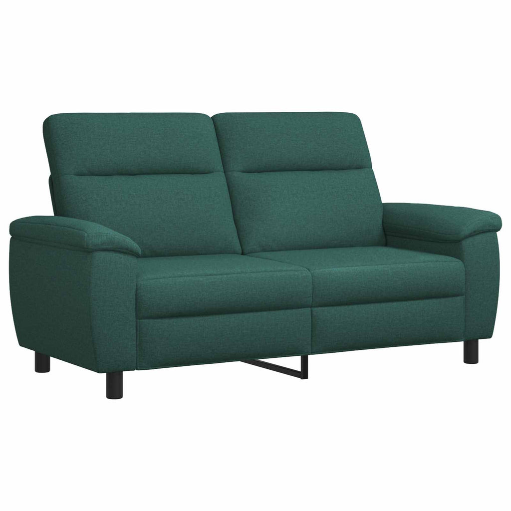 vidaXL Zestaw Sof 2 pcs Ciemnozielony tkanina