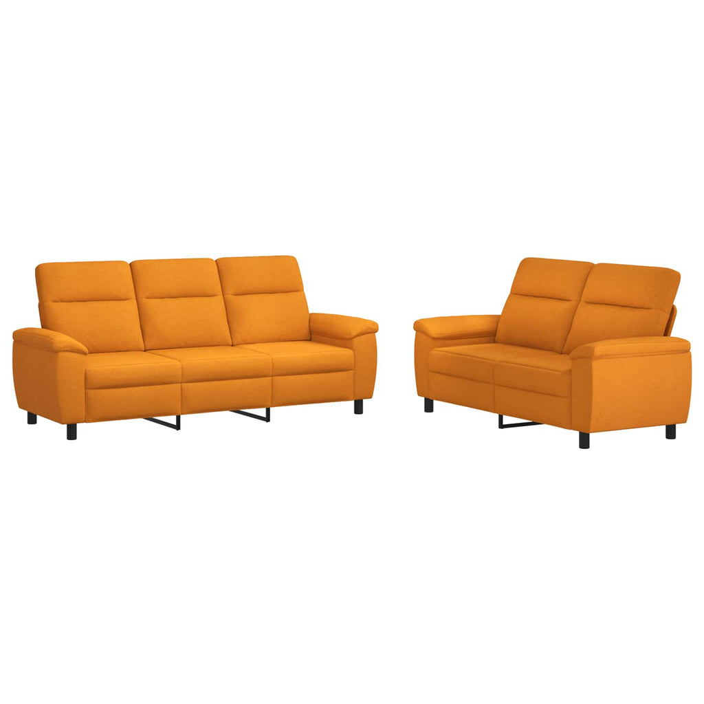 vidaXL Zestaw Sof 2 pcs Ciemny Żółty tkanina