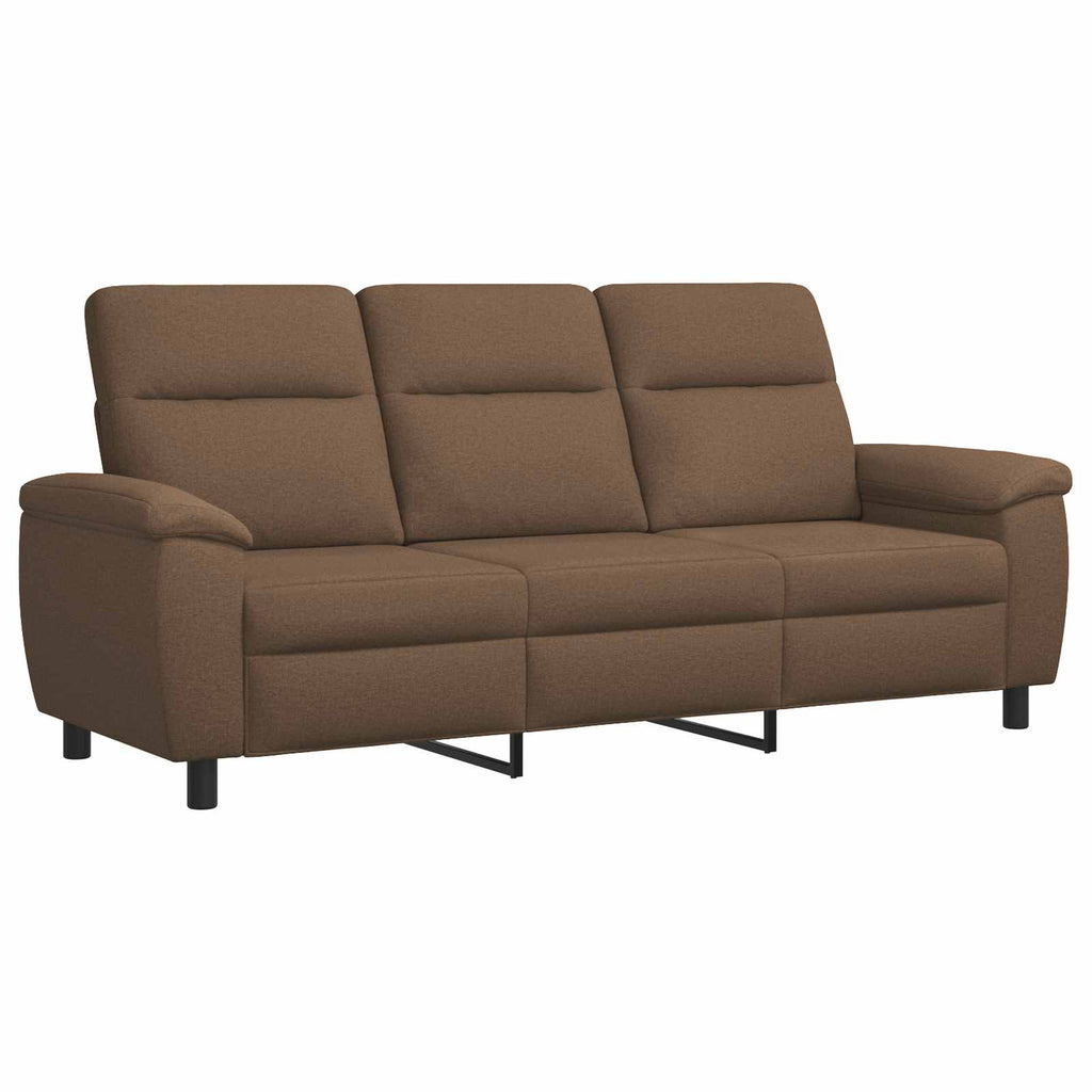 vidaXL Zestaw Sof 2 pcs brązowy tkanina
