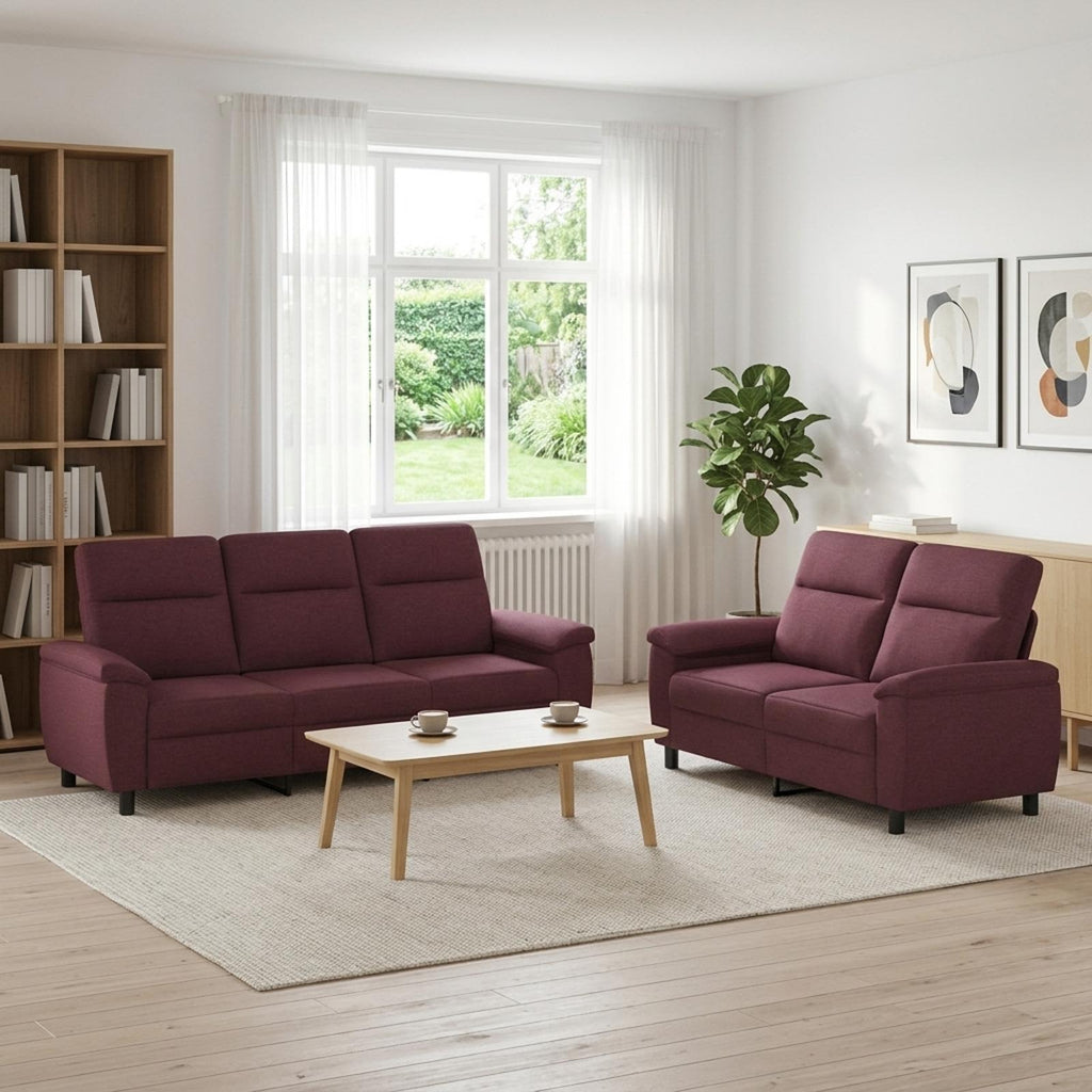 vidaXL Zestaw Sof 2 pcs Fioletowy tkanina