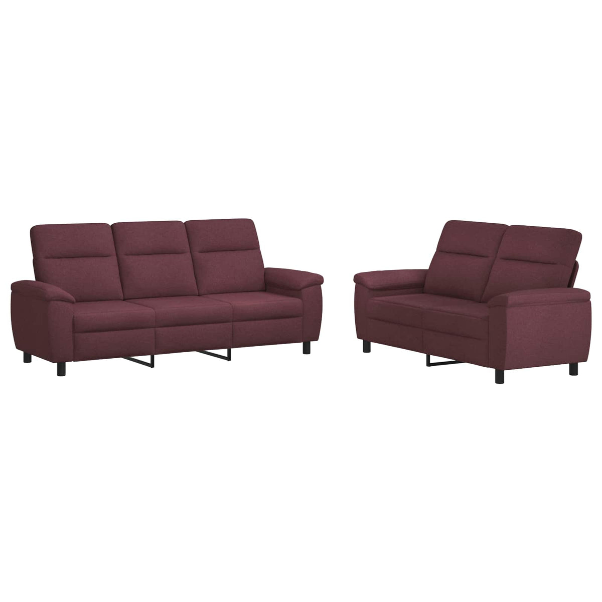vidaXL Zestaw Sof 2 pcs Fioletowy tkanina