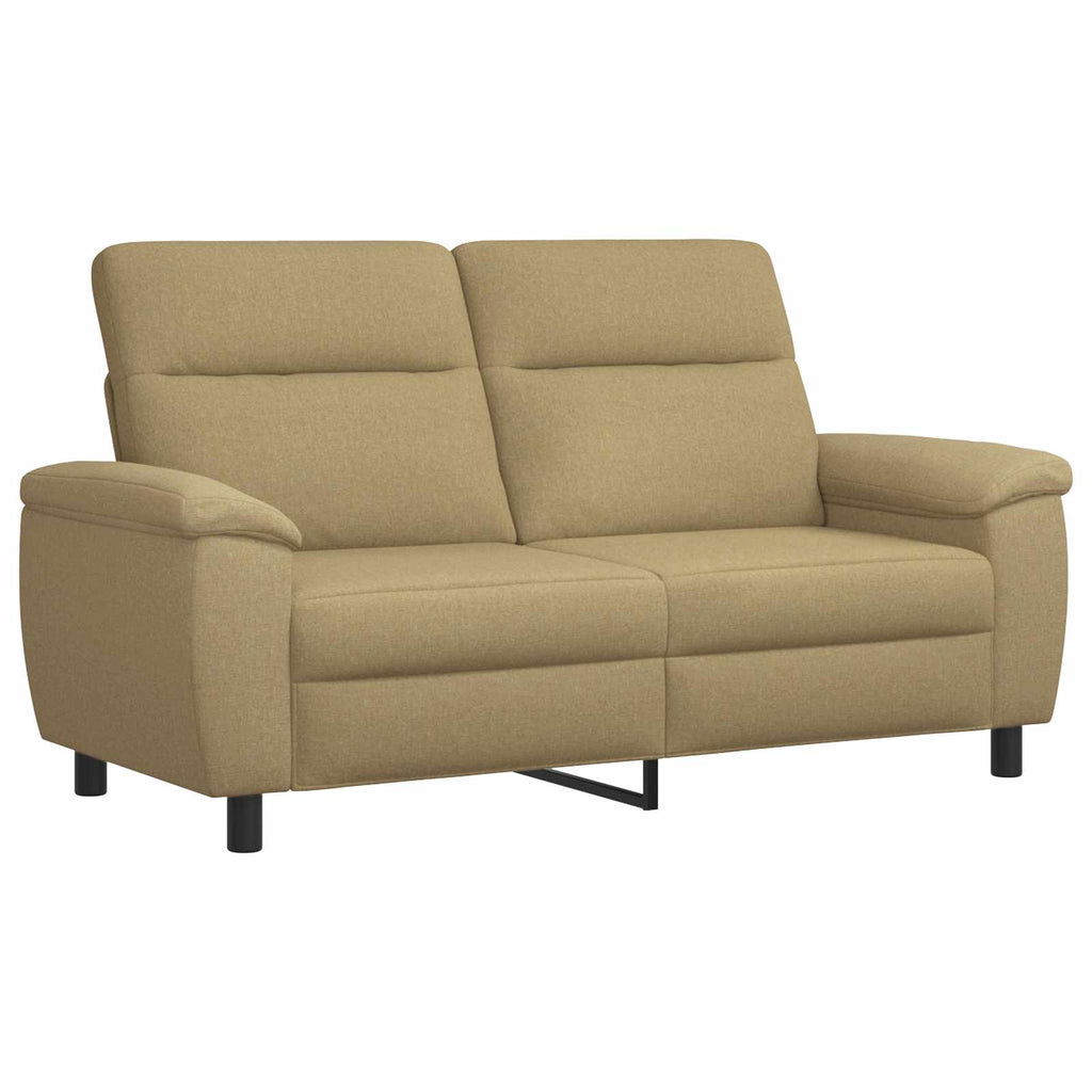vidaXL Zestaw Sof 2 pcs Jasny Brąz tkanina