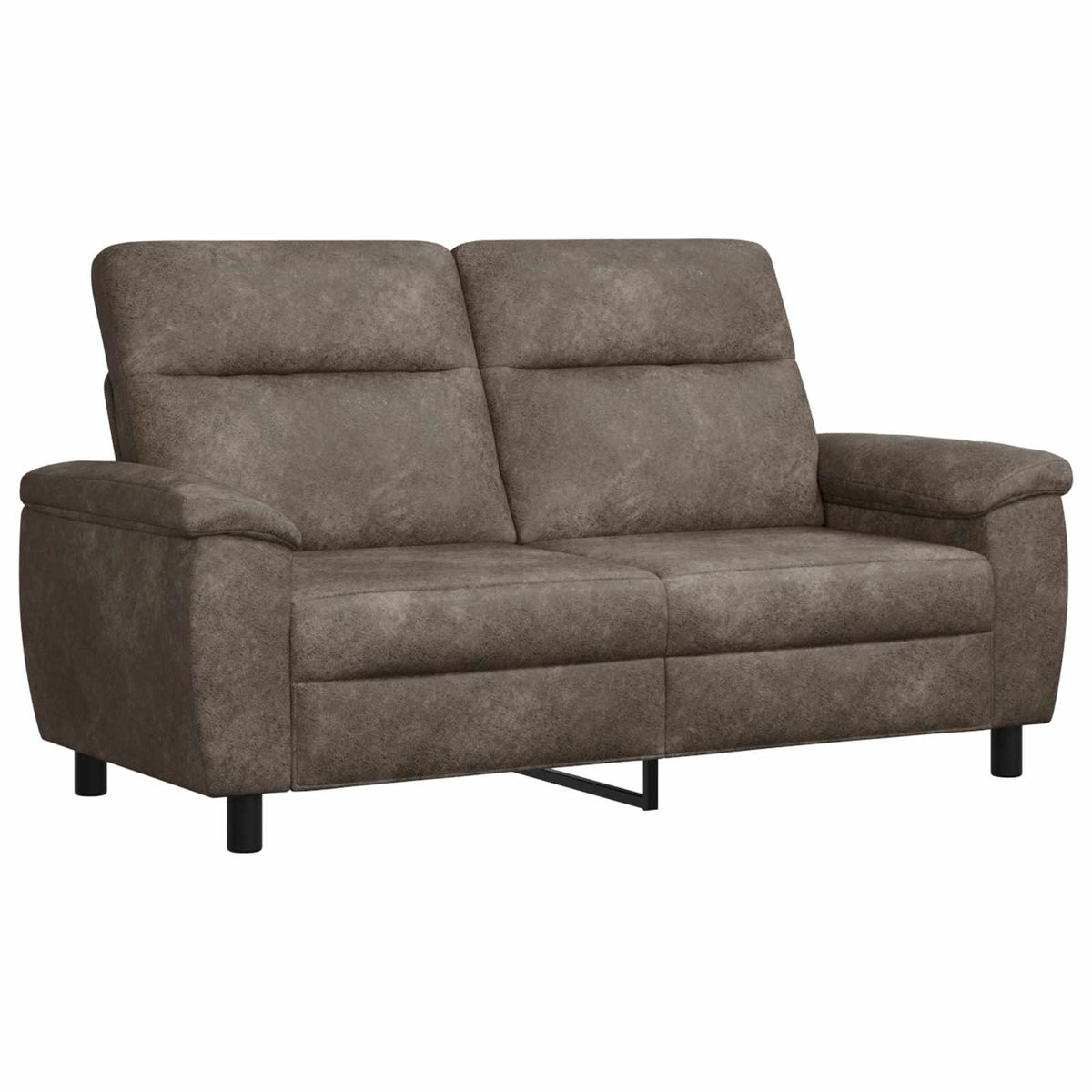 vidaXL Zestaw Sof 2 pcs ciemnoszary Skóra zamszowa