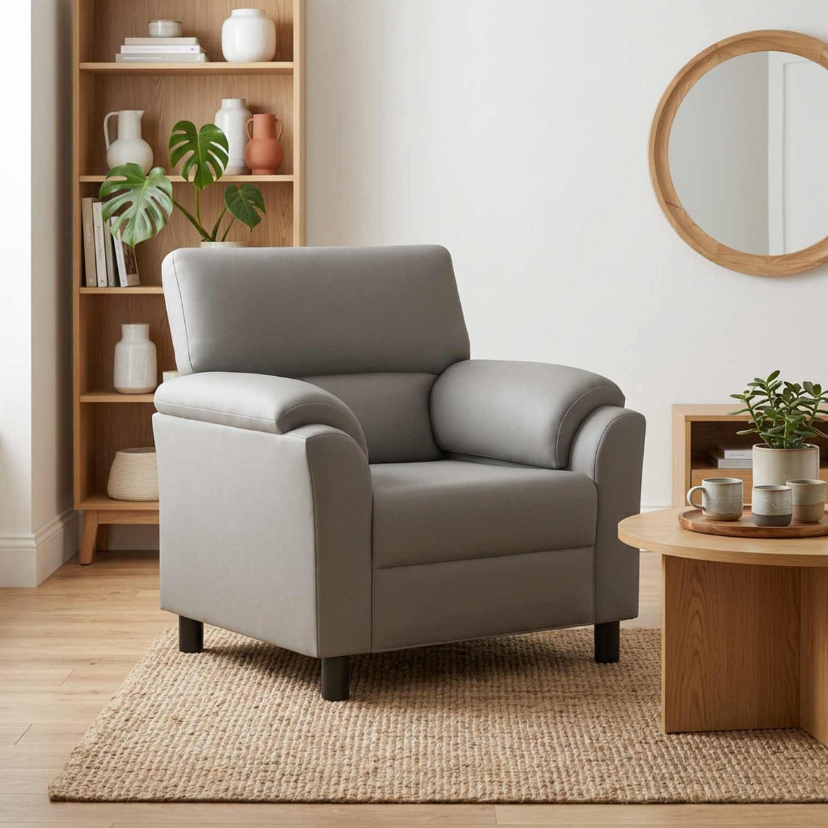 vidaXL Sofa jasnoszary 94 x 85 x 93 cm Welur