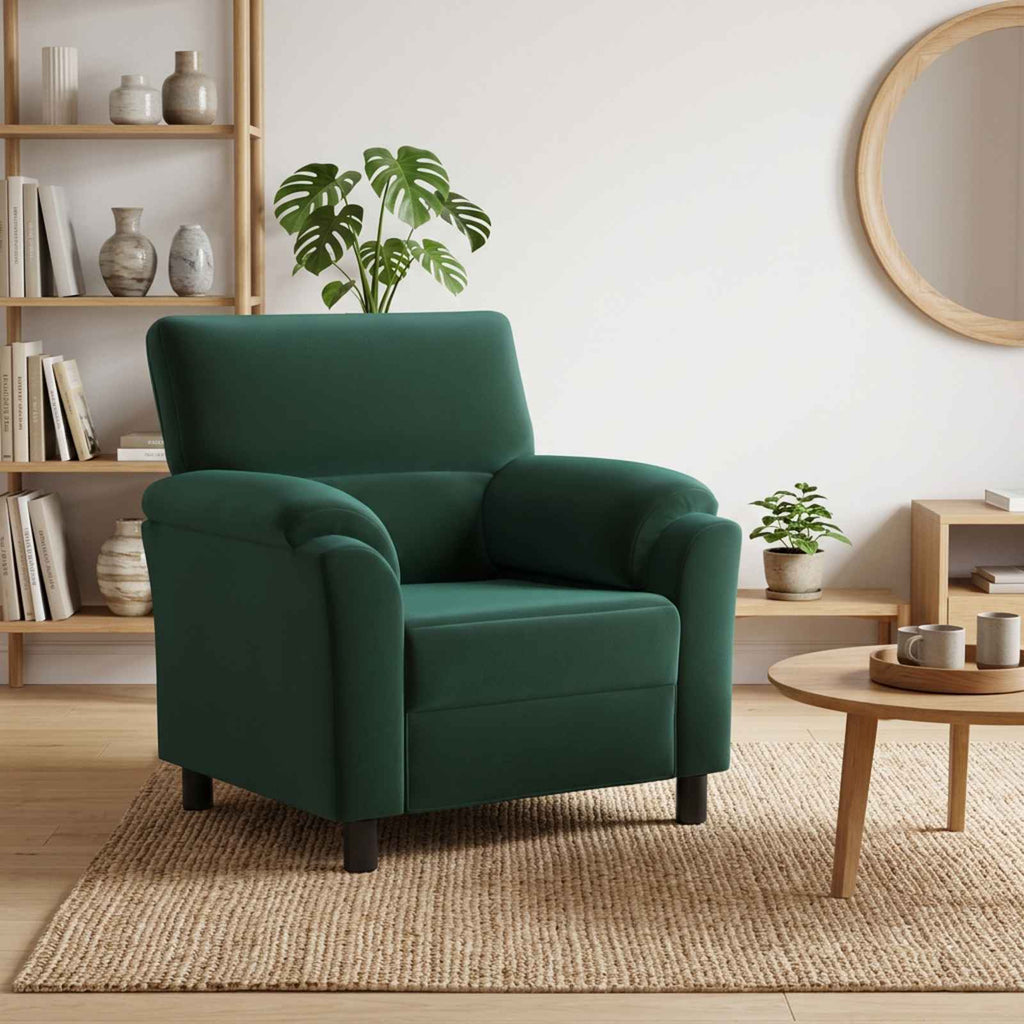 vidaXL Sofa Ciemnozielony 94 x 85 x 93 cm Welur