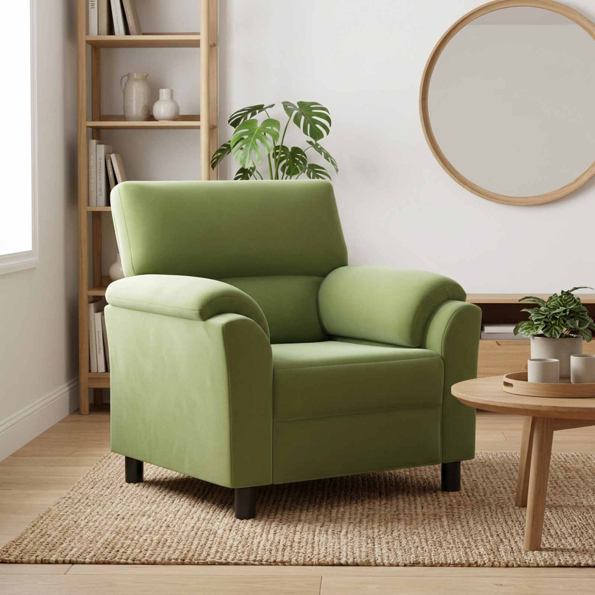 vidaXL Sofa Jasnozielony 94 x 85 x 93 cm Welur