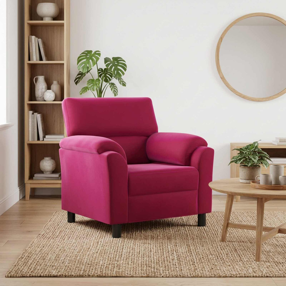 vidaXL Sofa Czerwone wino 94 x 85 x 93 cm Welur