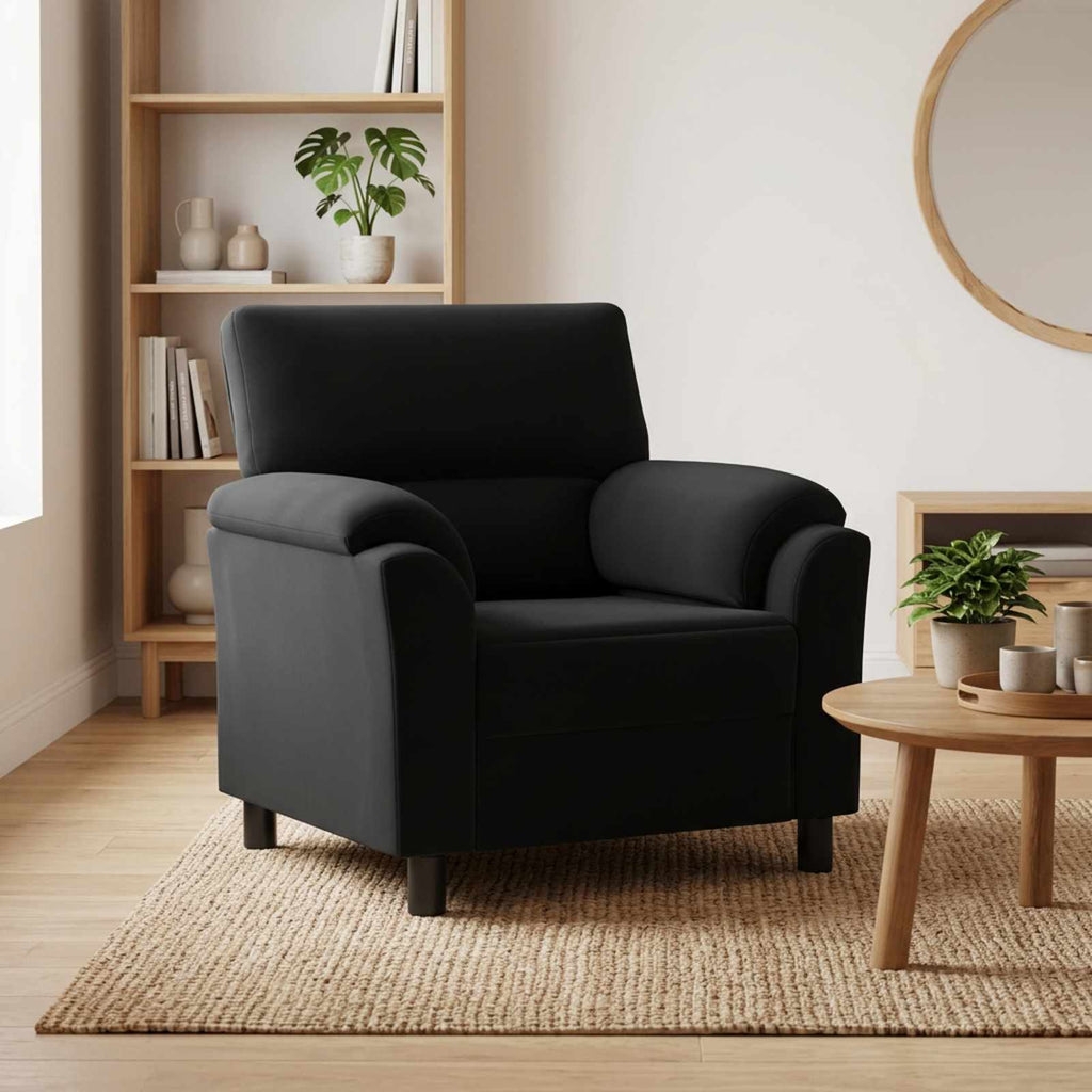 vidaXL Sofa Czarny 94 x 85 x 93 cm Welur
