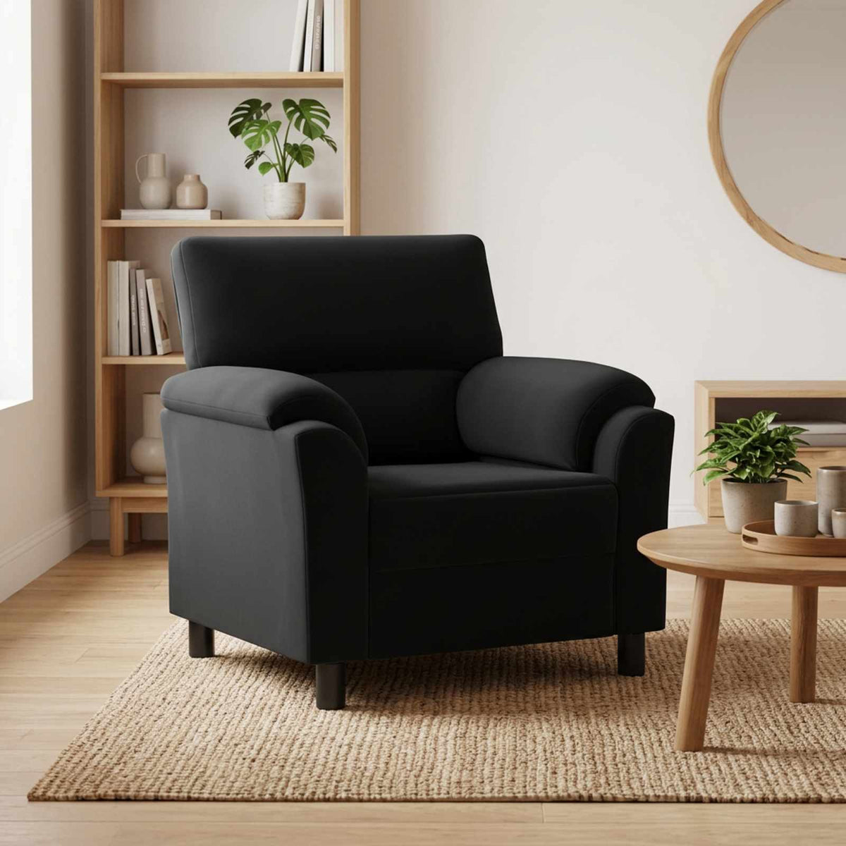 vidaXL Sofa Czarny 94 x 85 x 93 cm Welur