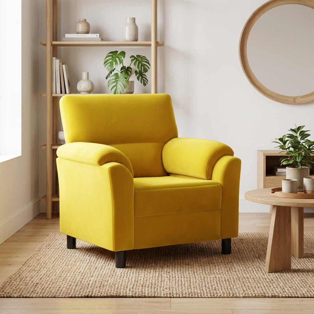 vidaXL Sofa żółty 94 x 85 x 93 cm Welur