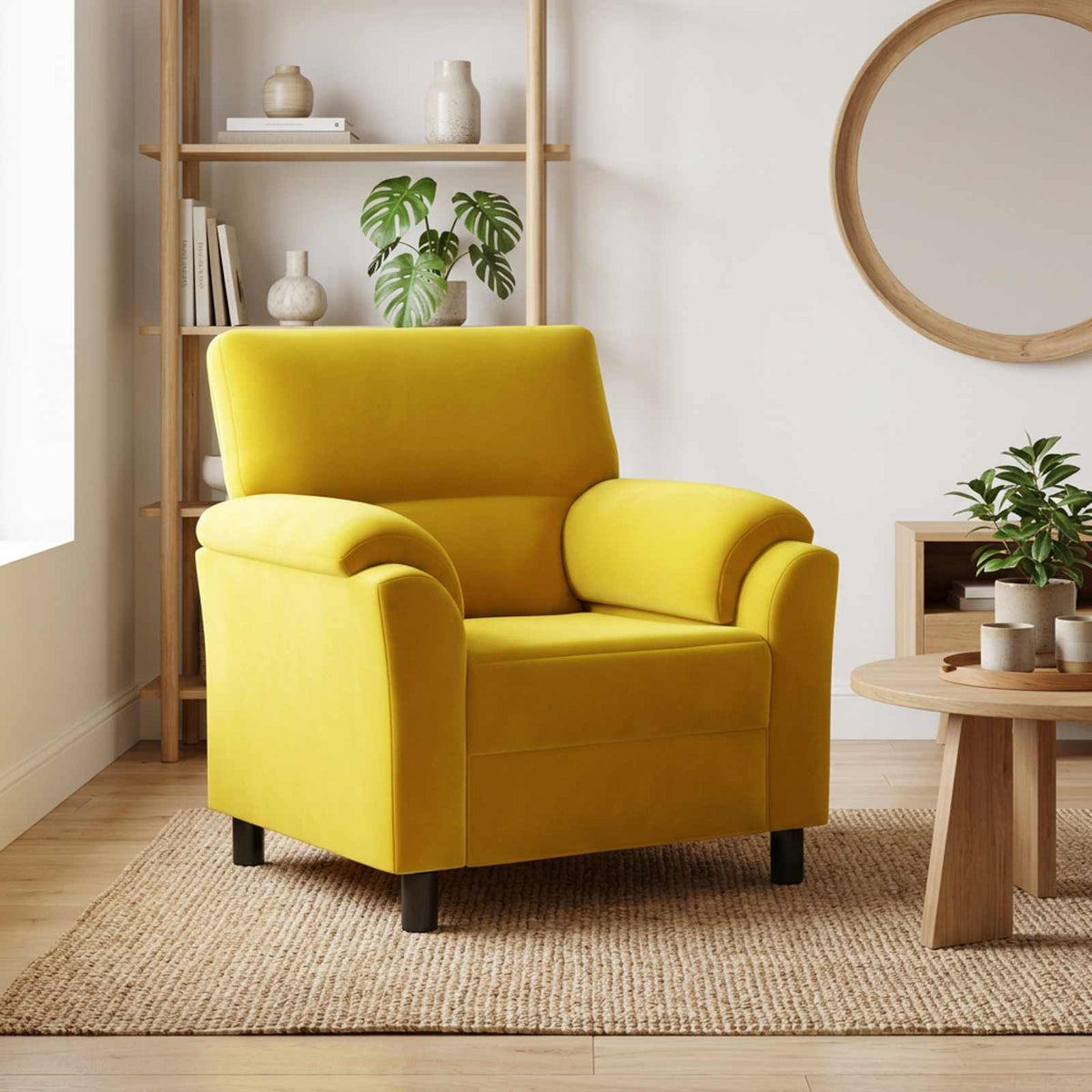 vidaXL Sofa żółty 94 x 85 x 93 cm Welur