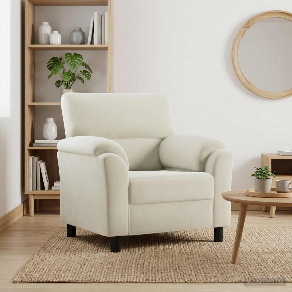 vidaXL Sofa kremowy 94 x 85 x 93 cm Welur