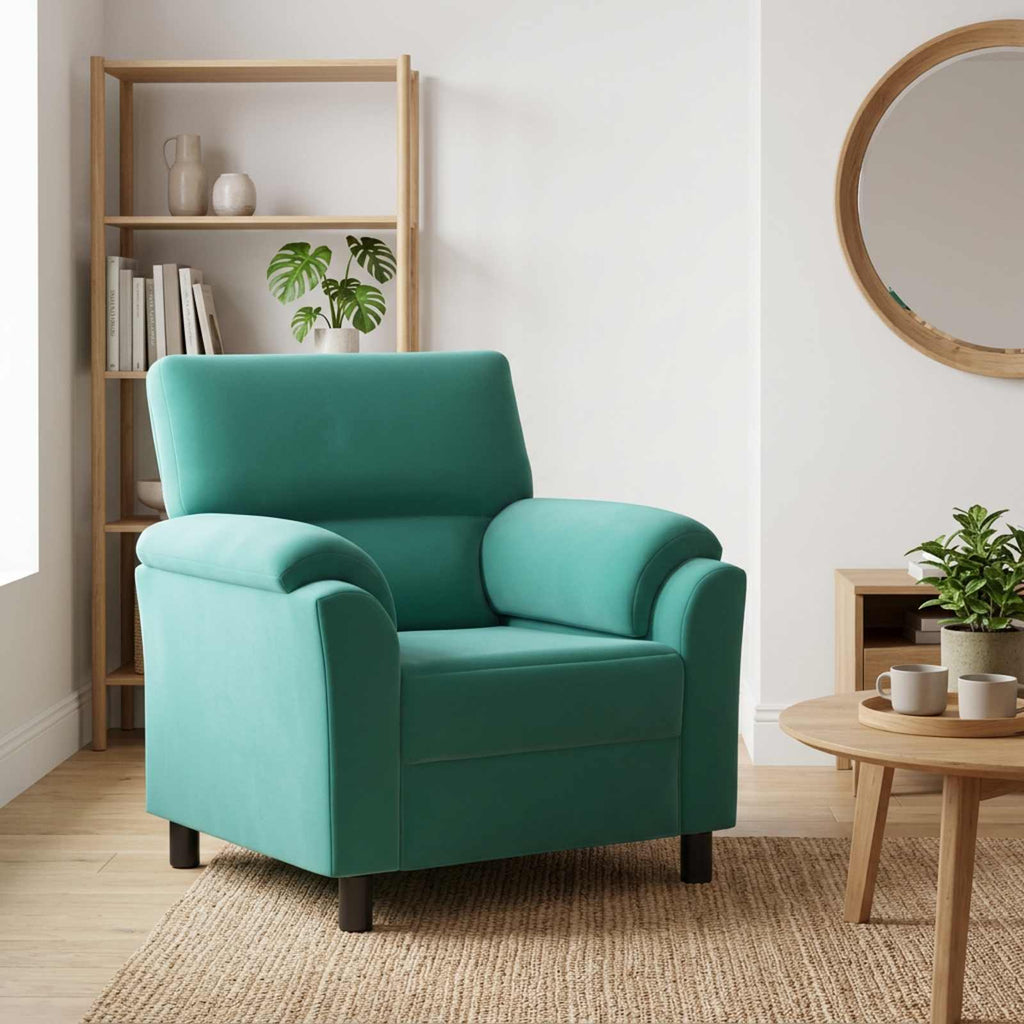 vidaXL Sofa Turkusowy 94 x 85 x 93 cm Welur