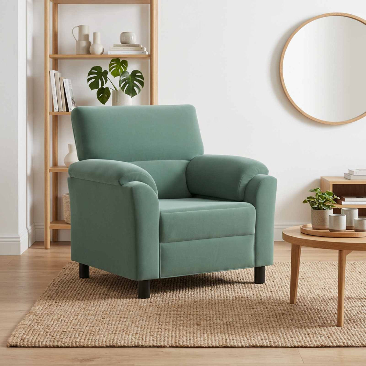 vidaXL Sofa Zielony morski 94 x 85 x 93 cm Welur