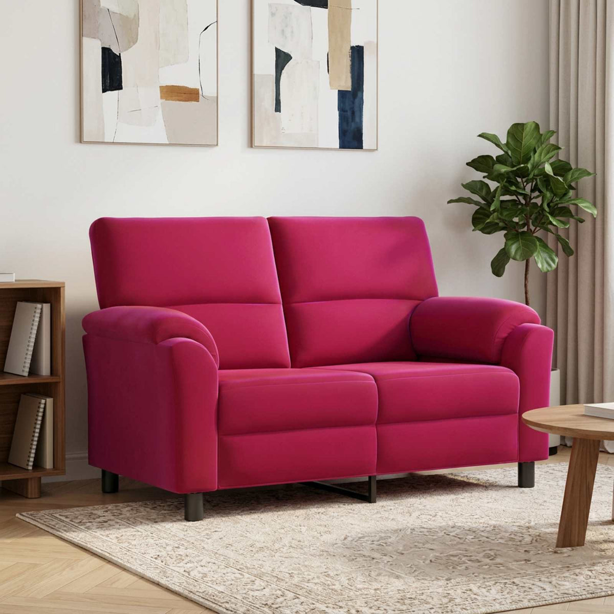 vidaXL Sofa Czerwone wino 154 x 85 x 93 cm Welur