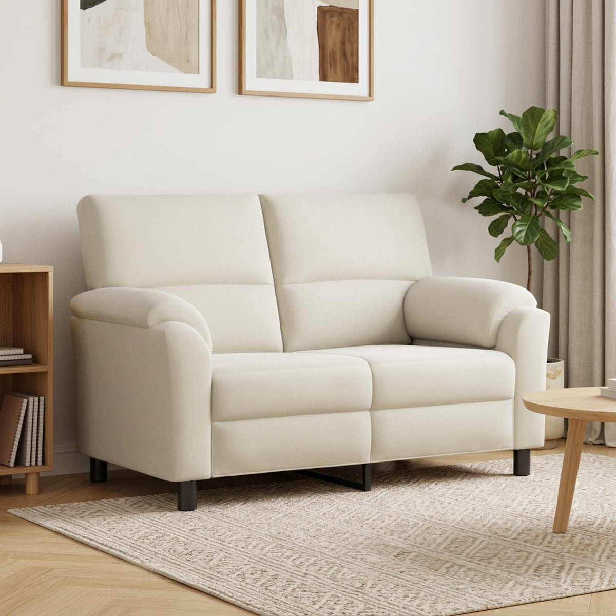 vidaXL Sofa kremowy 154 x 85 x 93 cm Welur