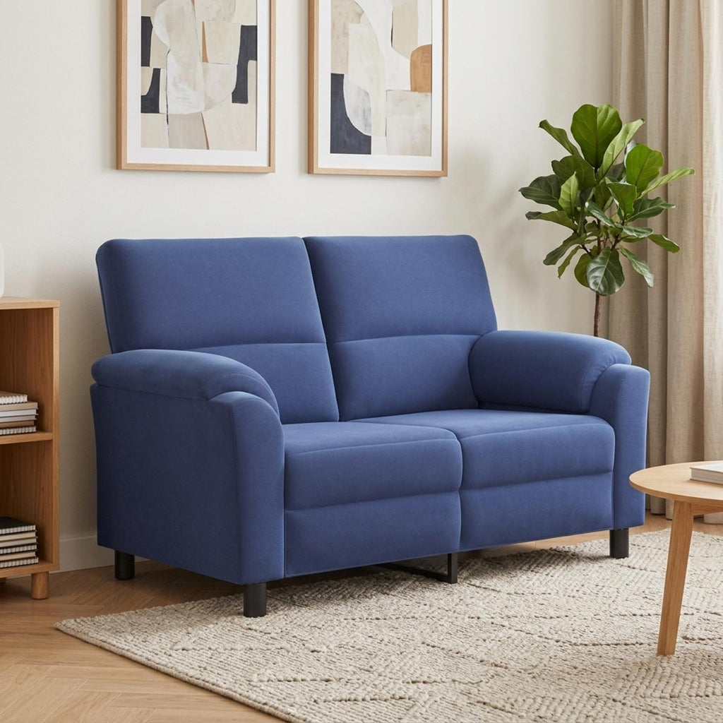 vidaXL Sofa Niebieski policyjny 154 x 85 x 93 cm Welur