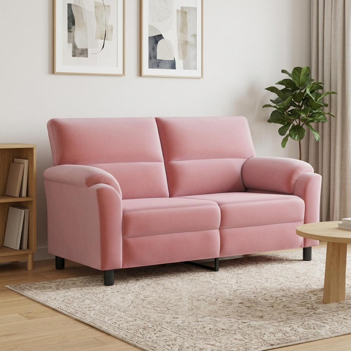 vidaXL Sofa różowy 174 x 85 x 93 cm Welur