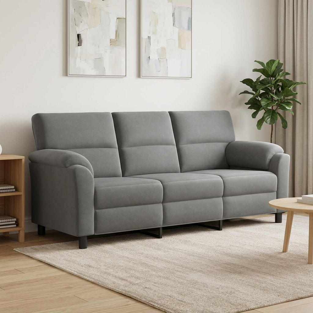 vidaXL Sofa ciemnoszary 214 x 85 x 93 cm Welur