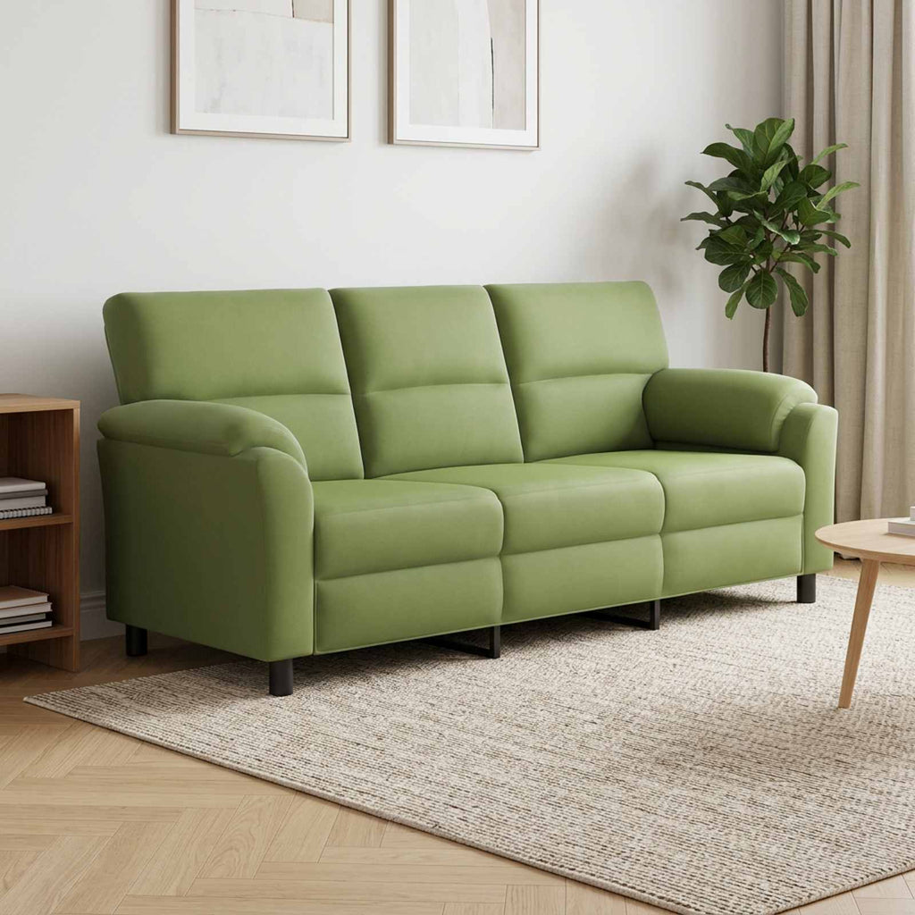 vidaXL Sofa Jasnozielony 214 x 85 x 93 cm Welur