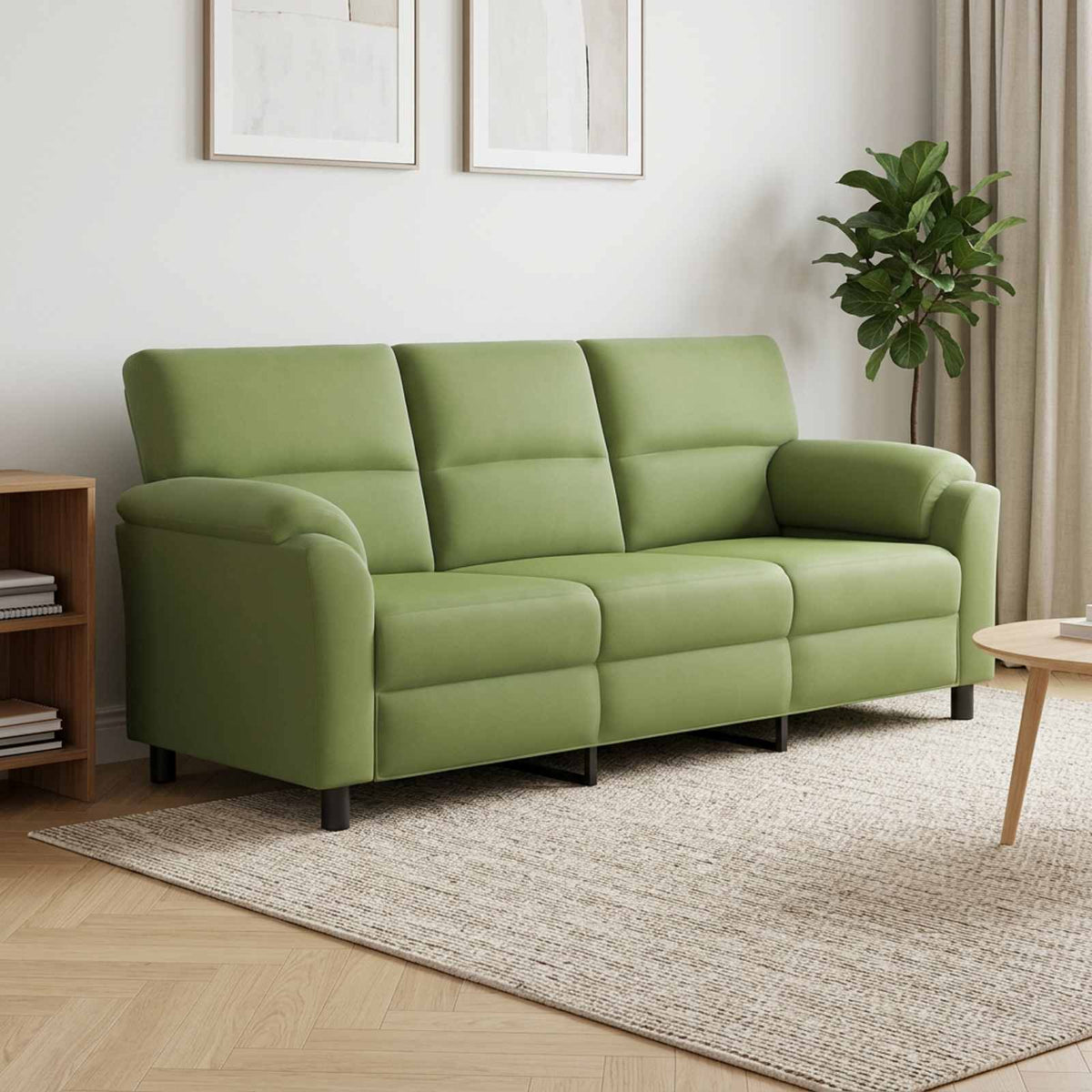 vidaXL Sofa Jasnozielony 214 x 85 x 93 cm Welur