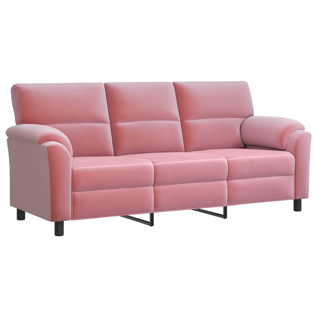 vidaXL Sofa różowy 214 x 85 x 93 cm Welur