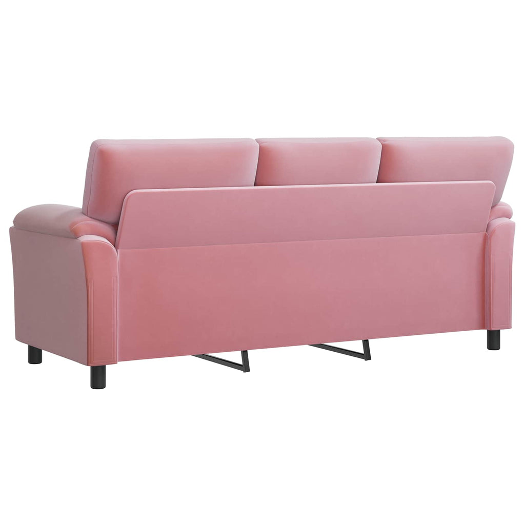 vidaXL Sofa różowy 214 x 85 x 93 cm Welur