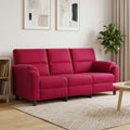 vidaXL Sofa Czerwone wino 214 x 85 x 93 cm Welur