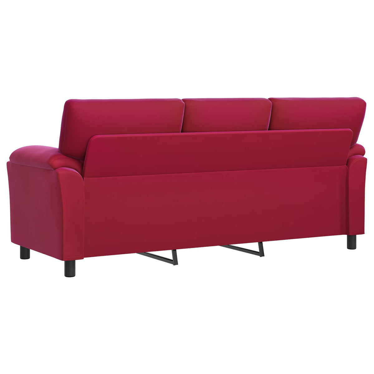 vidaXL Sofa Czerwone wino 214 x 85 x 93 cm Welur