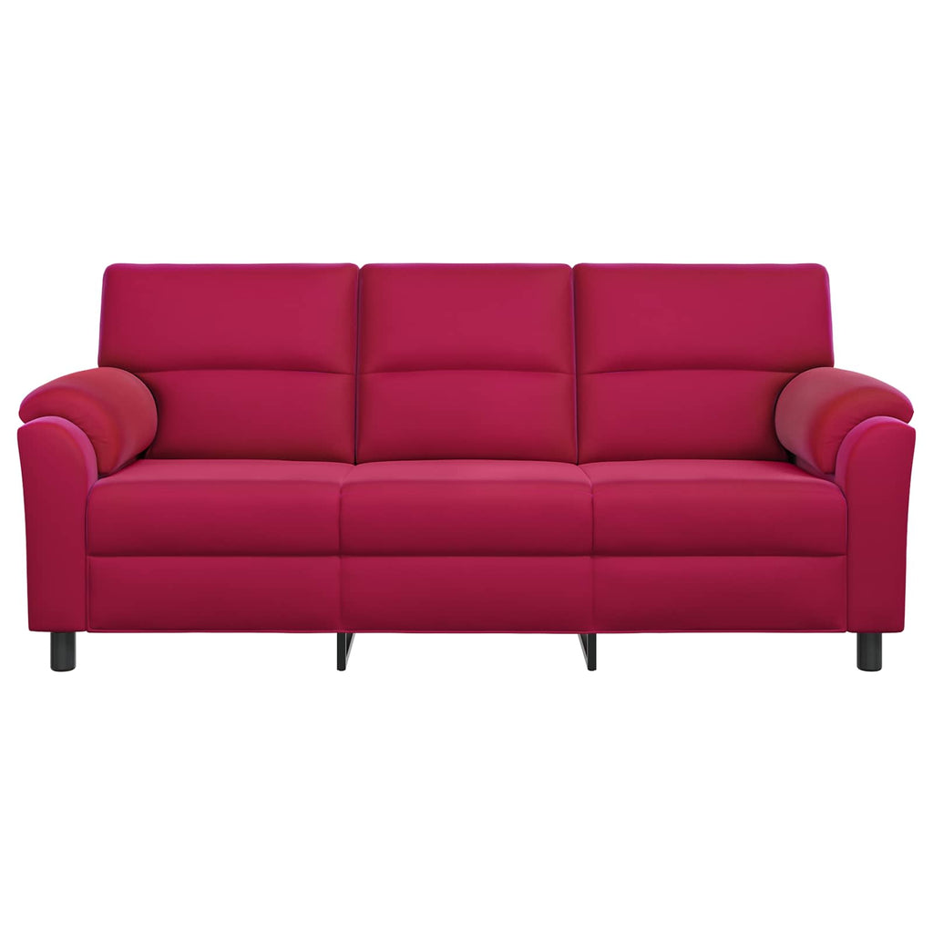 vidaXL Sofa Czerwone wino 214 x 85 x 93 cm Welur
