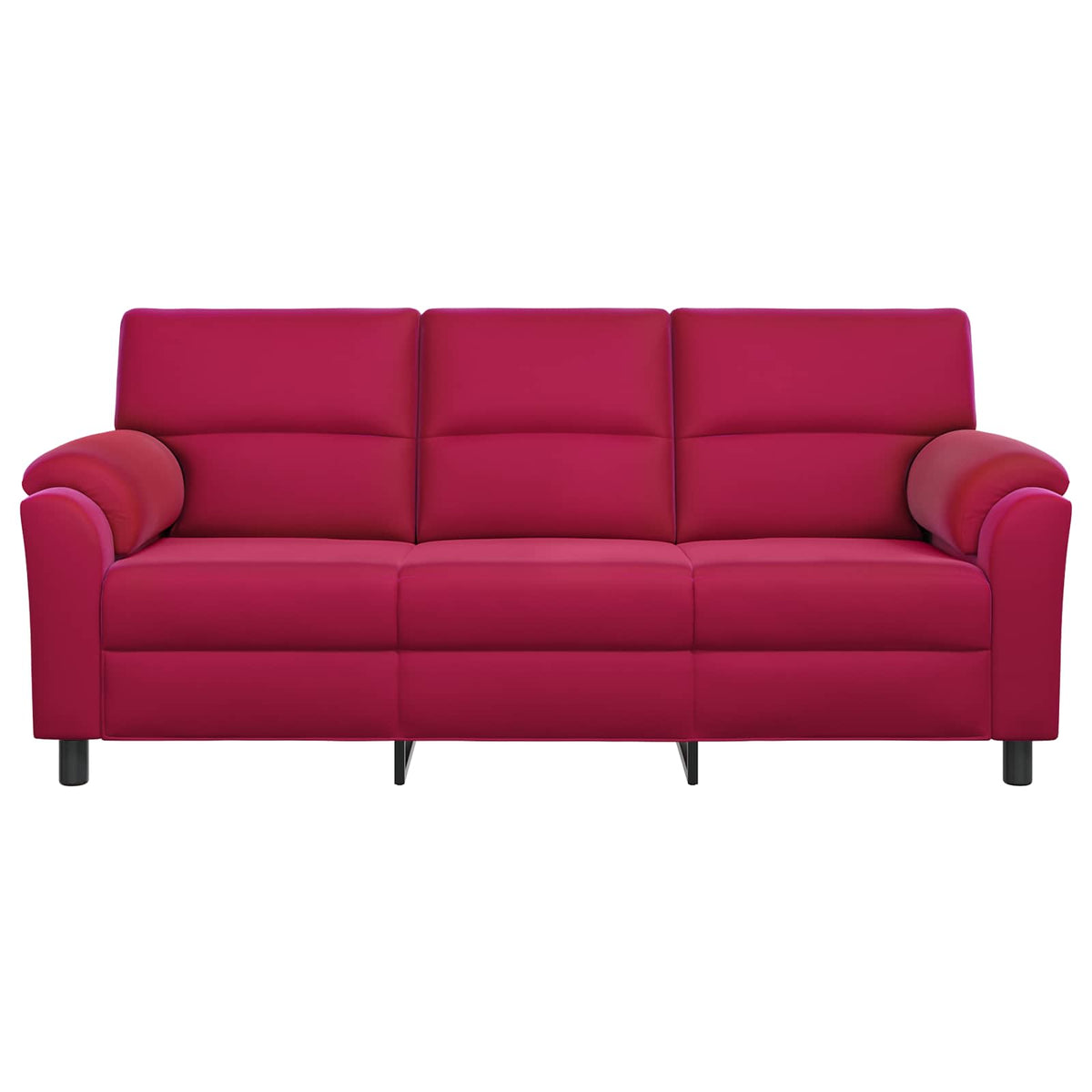 vidaXL Sofa Czerwone wino 214 x 85 x 93 cm Welur