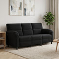 vidaXL Sofa Czarny 214 x 85 x 93 cm Welur