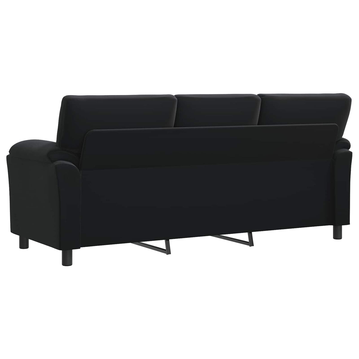 vidaXL Sofa Czarny 214 x 85 x 93 cm Welur