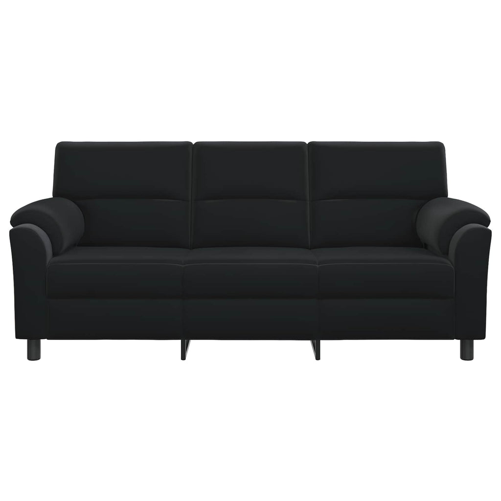vidaXL Sofa Czarny 214 x 85 x 93 cm Welur