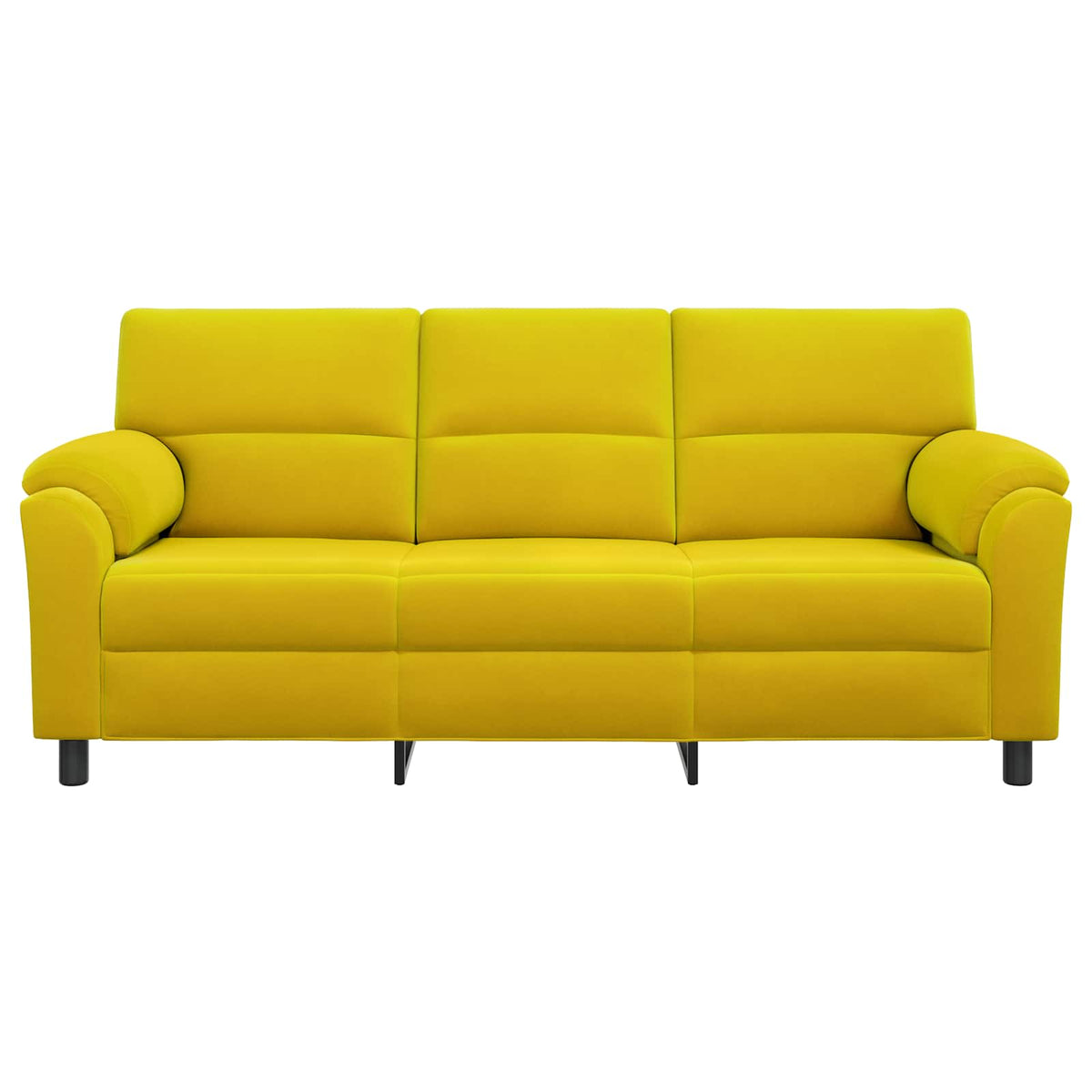 vidaXL Sofa żółty 214 x 85 x 93 cm Welur