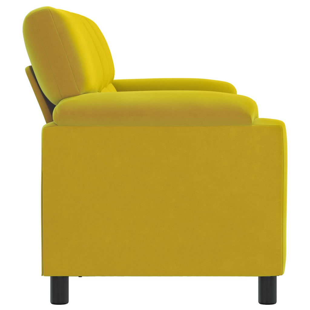 vidaXL Sofa żółty 214 x 85 x 93 cm Welur