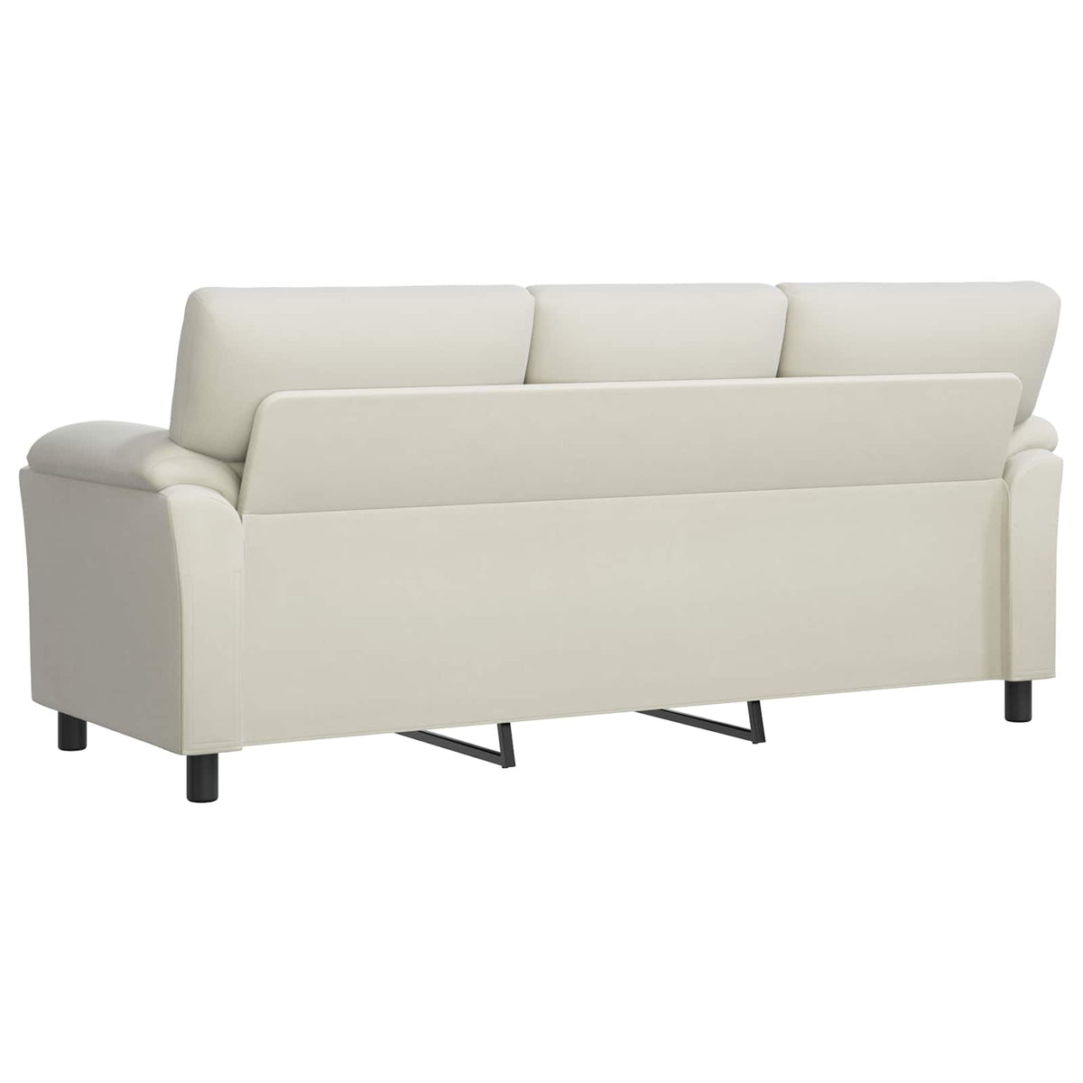 vidaXL Sofa kremowy 214 x 85 x 93 cm Welur