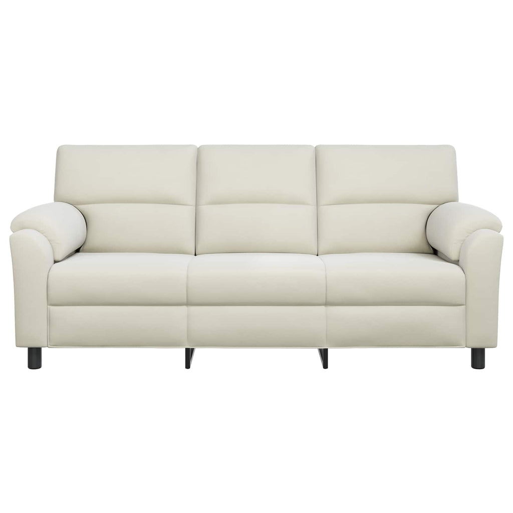 vidaXL Sofa kremowy 214 x 85 x 93 cm Welur