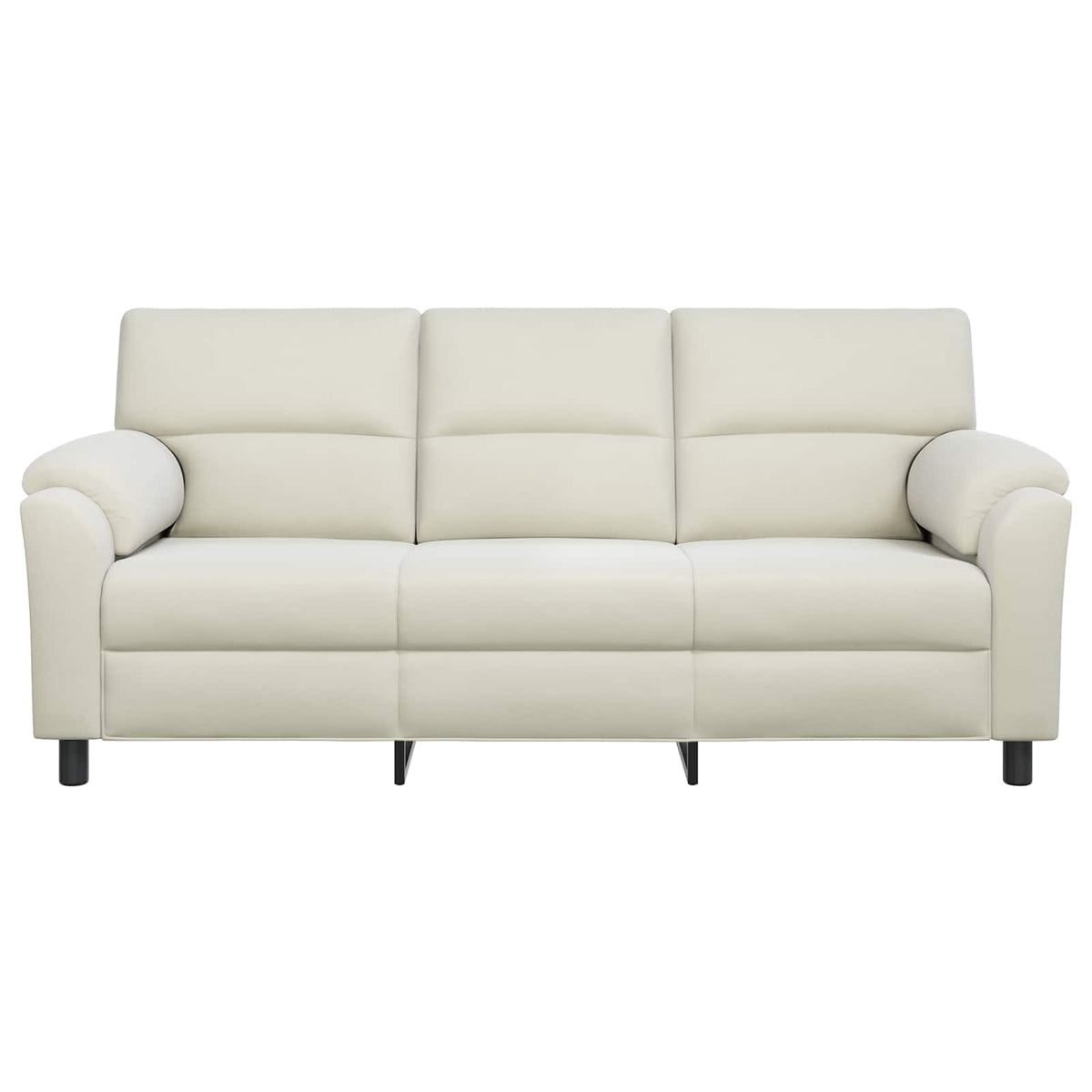 vidaXL Sofa kremowy 214 x 85 x 93 cm Welur