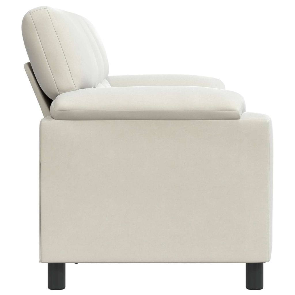 vidaXL Sofa kremowy 214 x 85 x 93 cm Welur