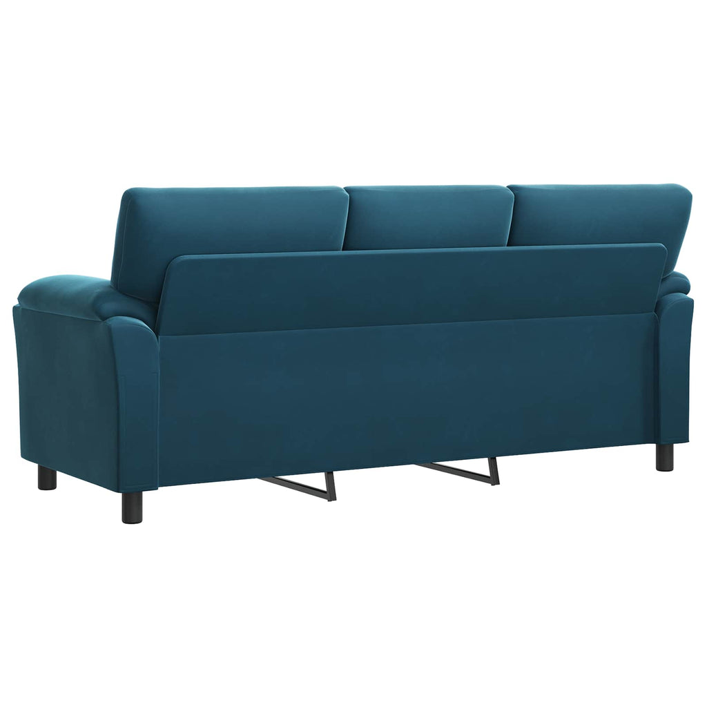 vidaXL Sofa niebieski 214 x 85 x 93 cm Welur