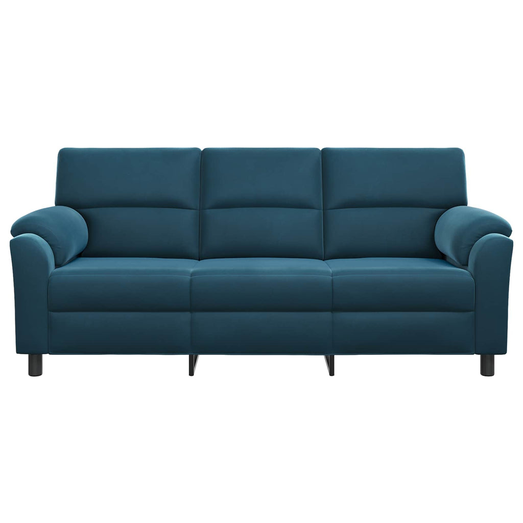 vidaXL Sofa niebieski 214 x 85 x 93 cm Welur