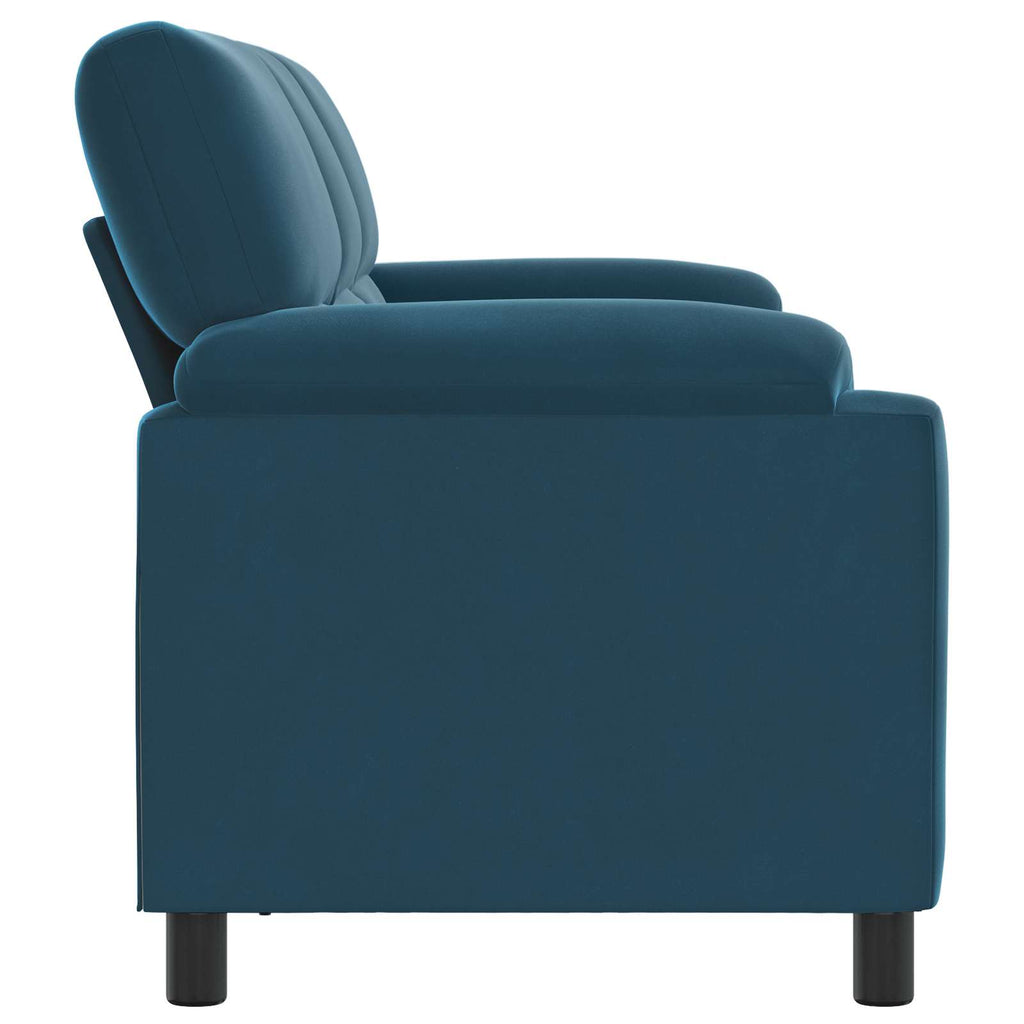 vidaXL Sofa niebieski 214 x 85 x 93 cm Welur