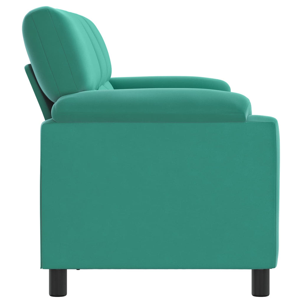 vidaXL Sofa Turkusowy 214 x 85 x 93 cm Welur