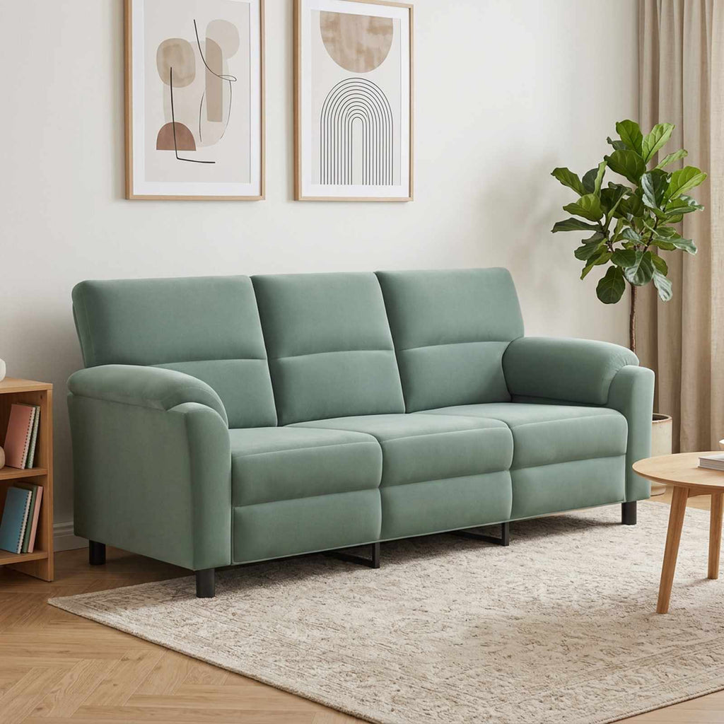 vidaXL Sofa Zielony morski 214 x 85 x 93 cm Welur