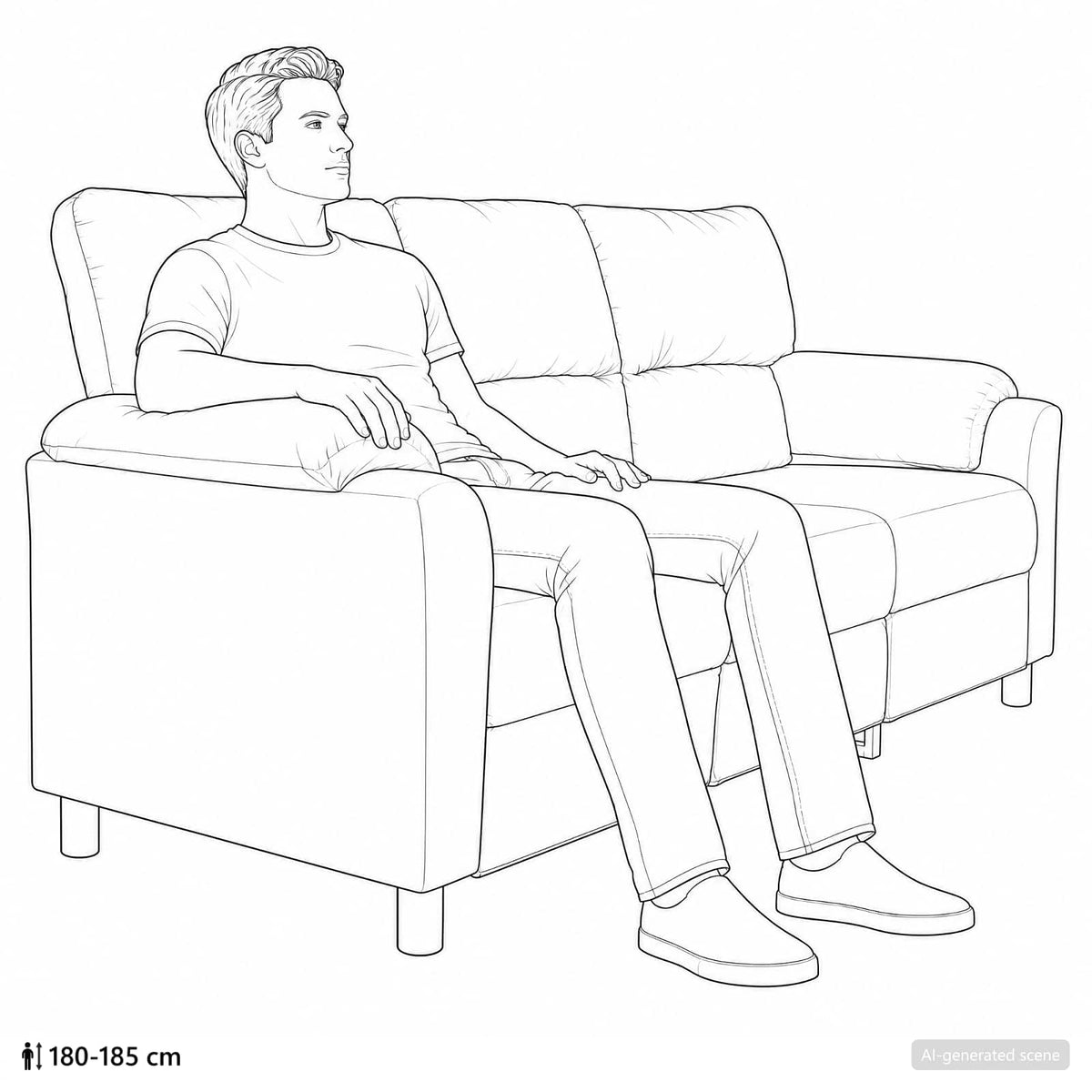 vidaXL Sofa Zielony morski 214 x 85 x 93 cm Welur
