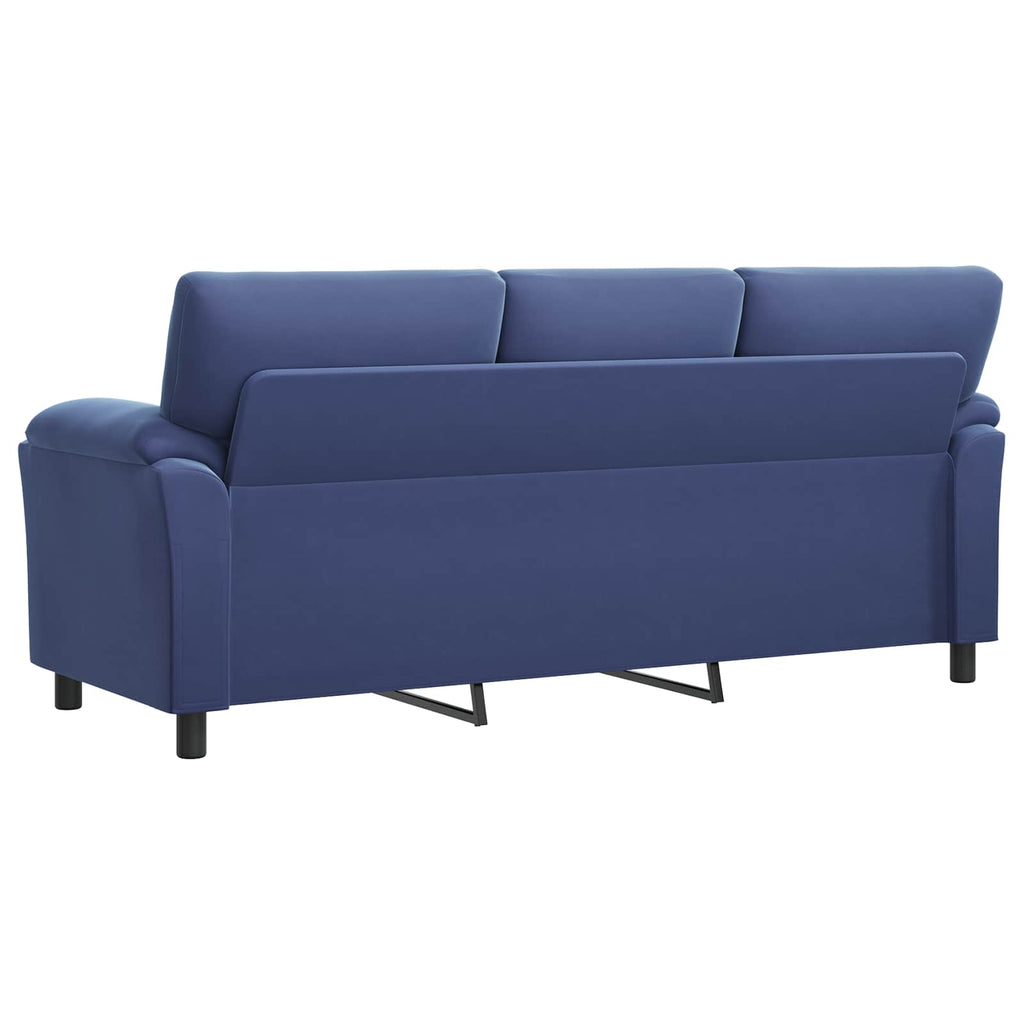 vidaXL Sofa Niebieski policyjny 214 x 85 x 93 cm Welur